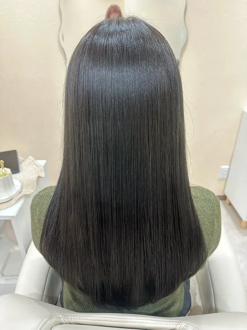ロング カラー ヘアアレンジ カット トリートメント ヘアセット cherir髪質改善 パーソナルカラー診断のヘアスタイル