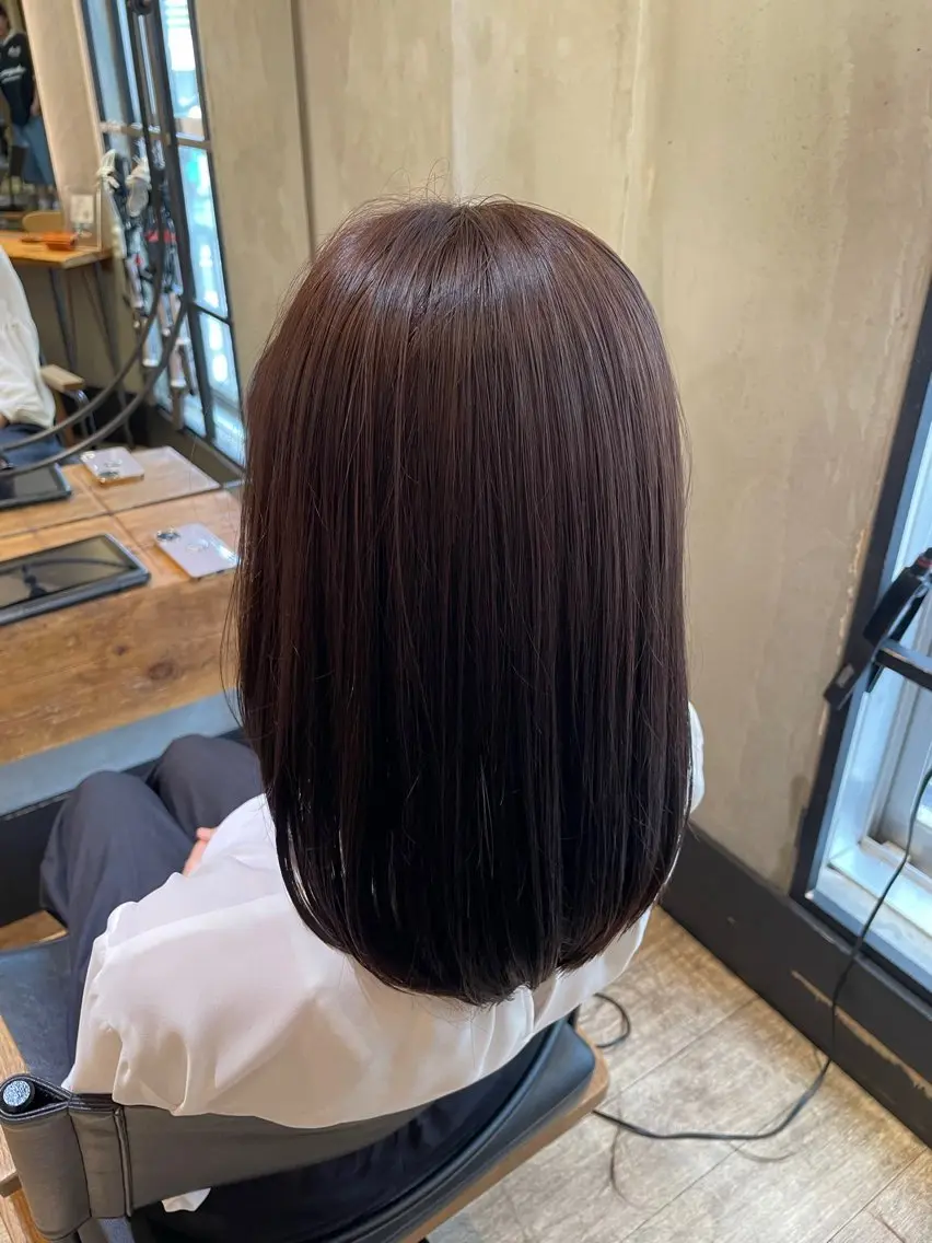 ミディアム カラー カット ヘアカラー 新宿 /透明感カラー レイヤー/NANAのヘアスタイル