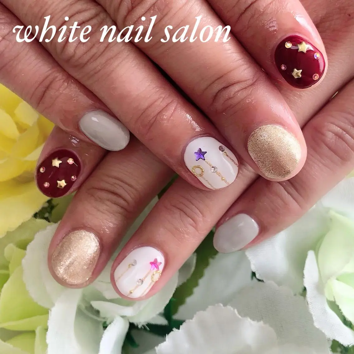 ネイル アートネイル フレンチネイル ジェルネイル ハードジェル 持ち込み white nail salonのネイルデザイン