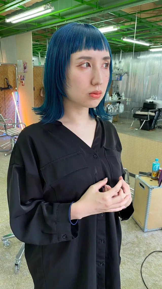 ミディアム カラー カット トリートメント 美髪ナチュラルヘア のぐちよしきのヘアスタイル