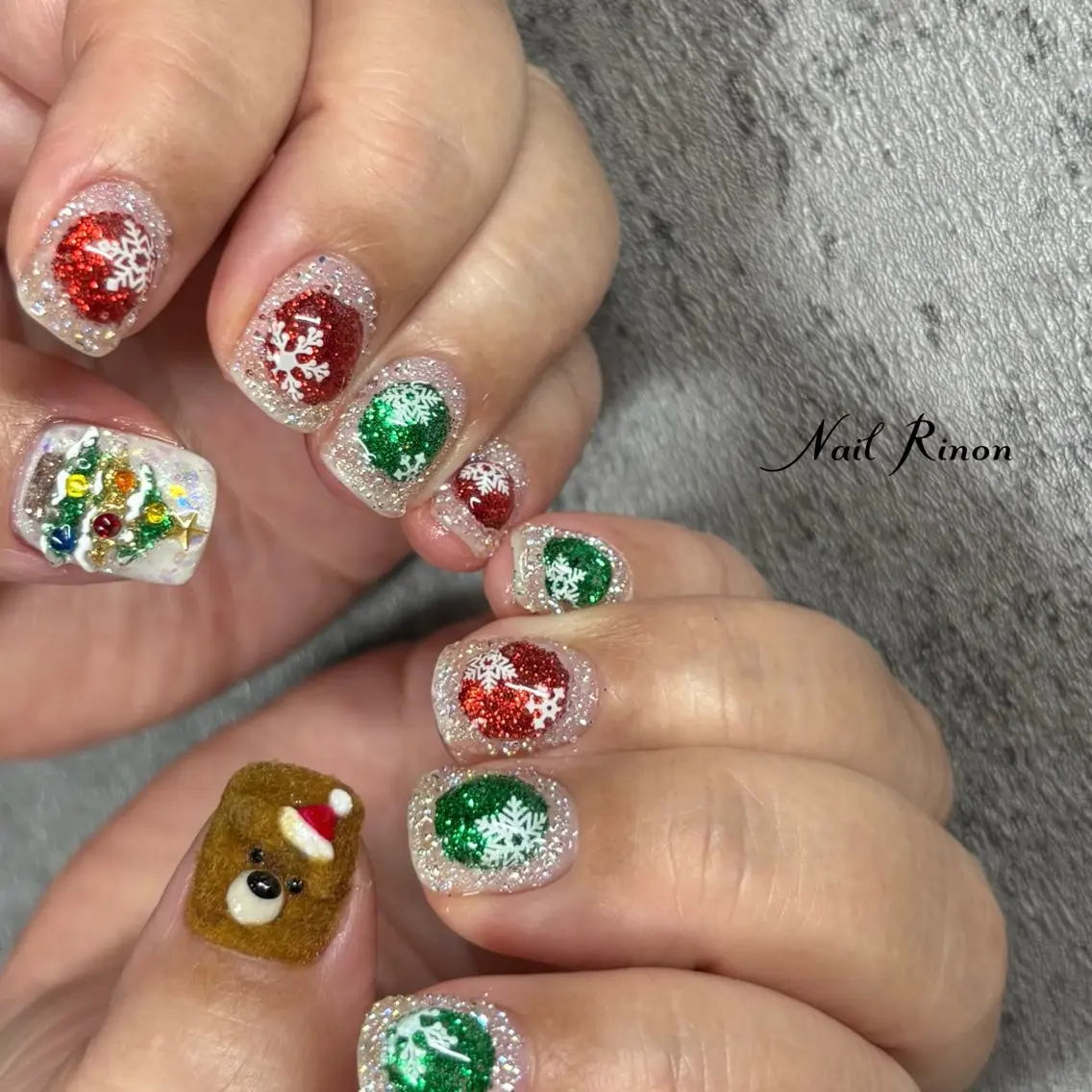 ネイル 冬ネイル クリスマス Nail Rinonのネイルデザイン