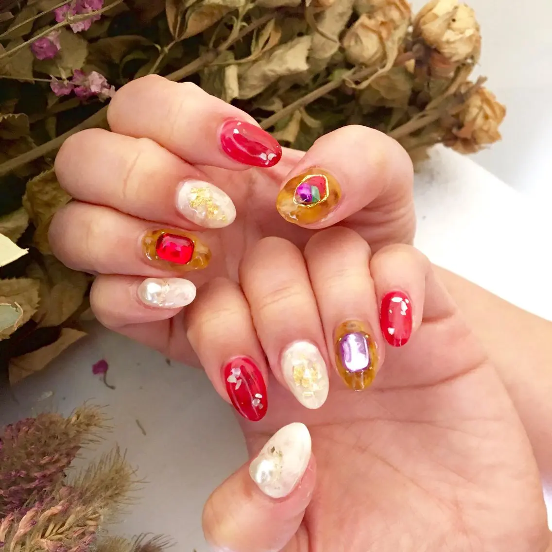 ネイル 春ネイル ハンドネイル ERI Nailistのネイルデザイン