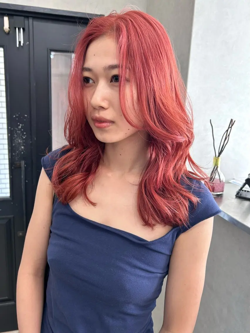 ロング カラー ヘアカラー ハイトーン髪質改善 🫧大阪/kanonのヘアスタイル