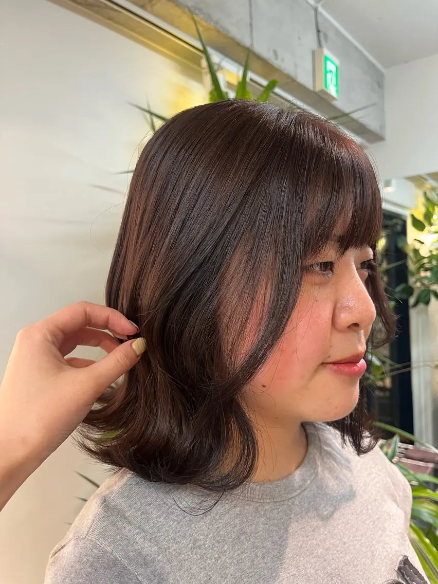 ミディアム ヘアカラー 土田 莉来のヘアスタイル