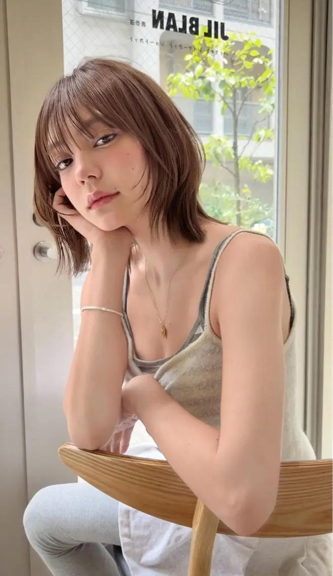 ショート カラー カット 小顔ボブ jilblanカホのヘアスタイル