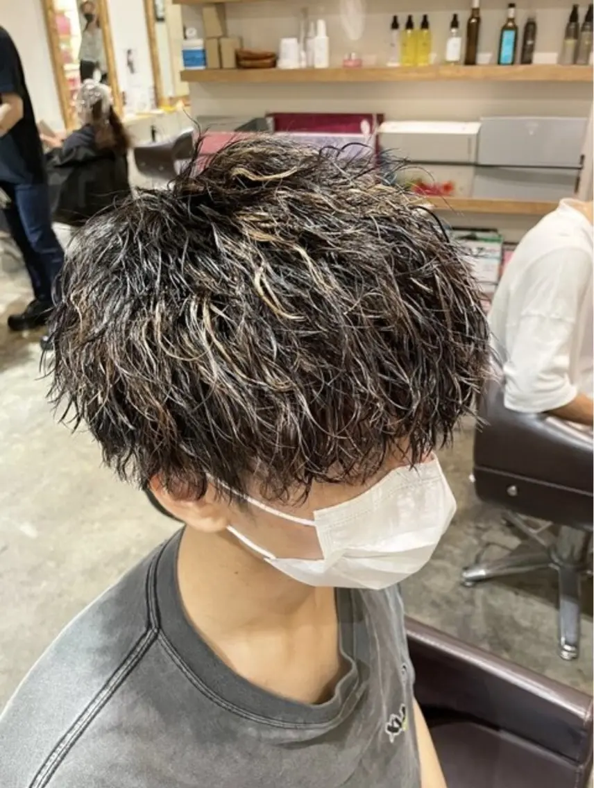 💎メンズカット+ツイスパor波巻きパーマ+トリートメント(ツイストパーマ/ツイストスパイラル/束感/マッシュ/ウルフ)の写真