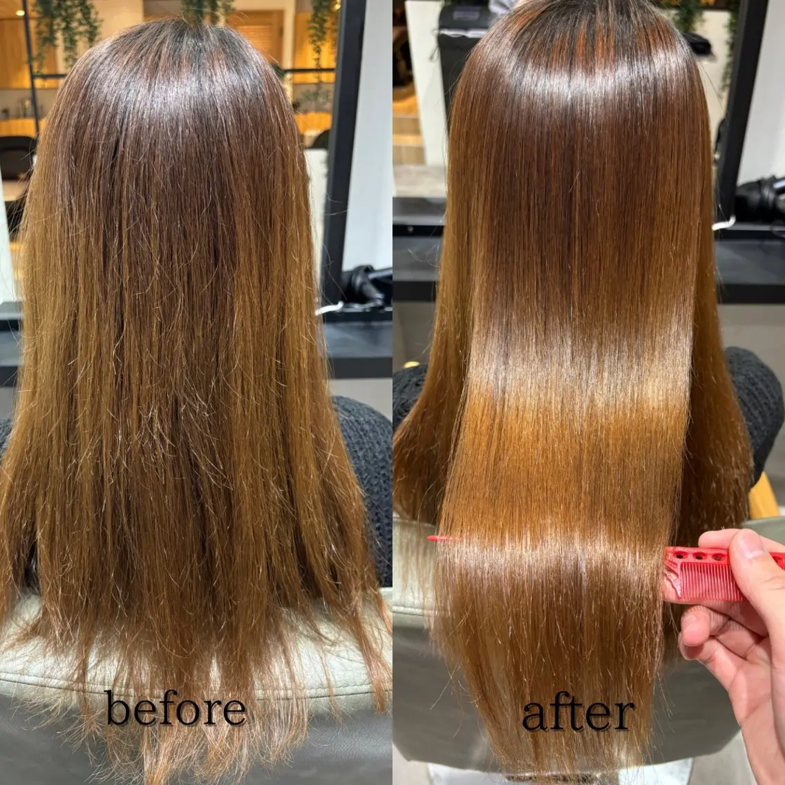 ロング 髪質改善 縮毛矯正 ✨似合わせボブ✨ 縮毛矯正のヘアスタイル