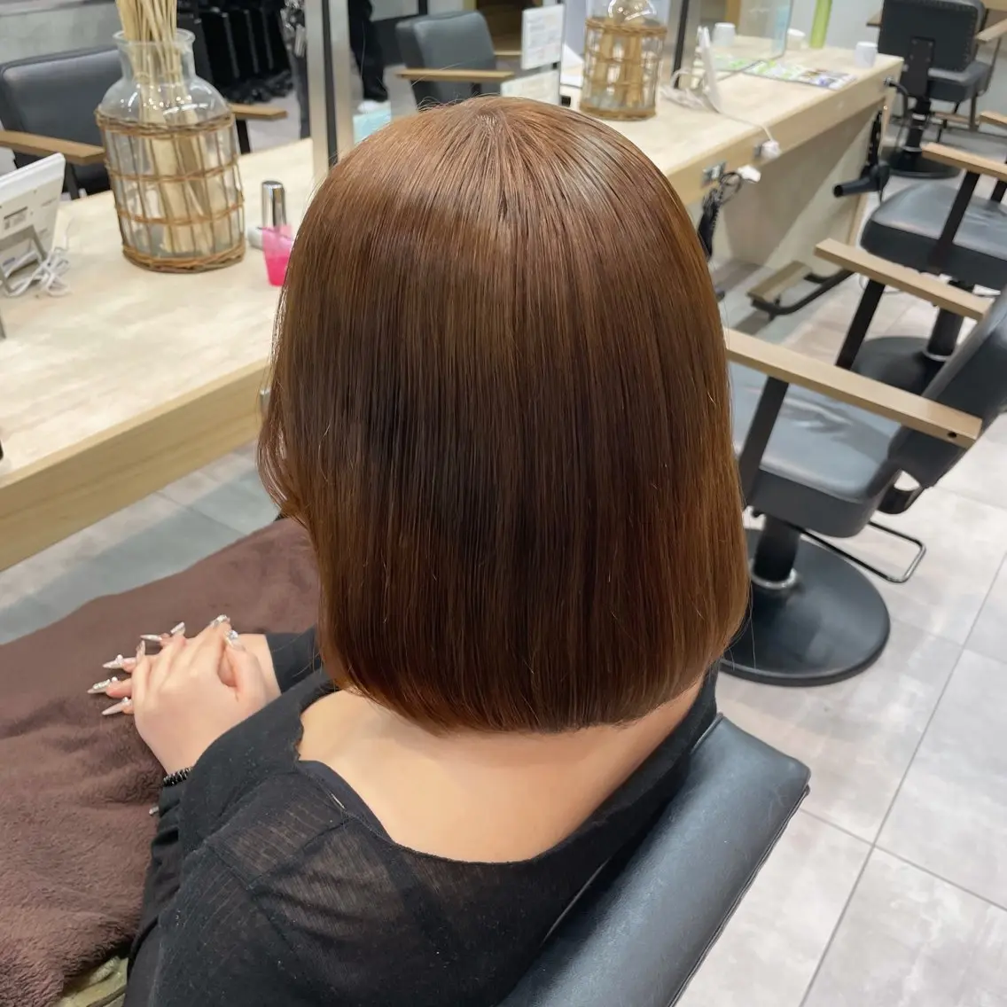 ミディアム カラー 透明感カラー×ヘア アレンジ🪽しおりのヘアスタイル