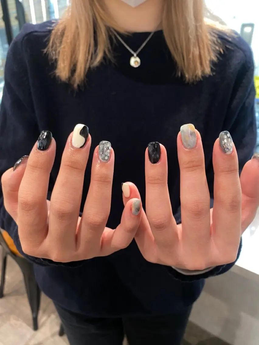 ネイル アートネイル カジュアル フレンチネイル ジェルネイル マットネイル ハンドネイル chika / nailのネイルデザイン