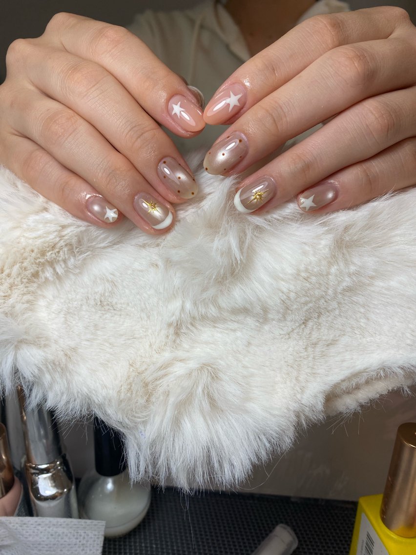 ネイル 桜ネイル 長さ出し フレンチネイル 韓国ネイル マグネットネイル ハンドネイル kiwami305 nail salonのネイルデザイン
