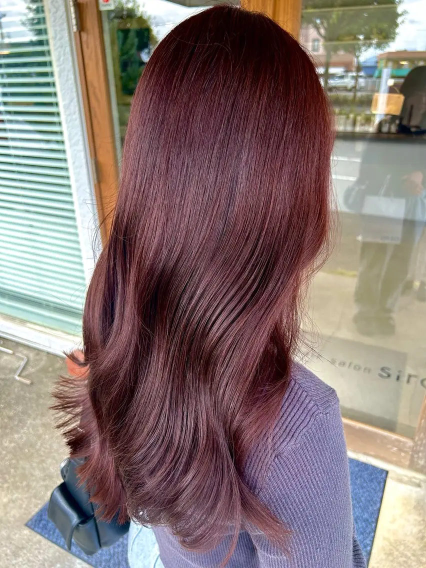 ロング カラー 小澤 志穂のヘアスタイル