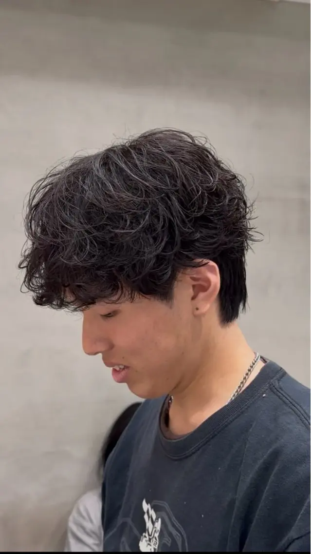 パーマ メンズ カット パーマ fifth 菅崎愛斗のヘアスタイル