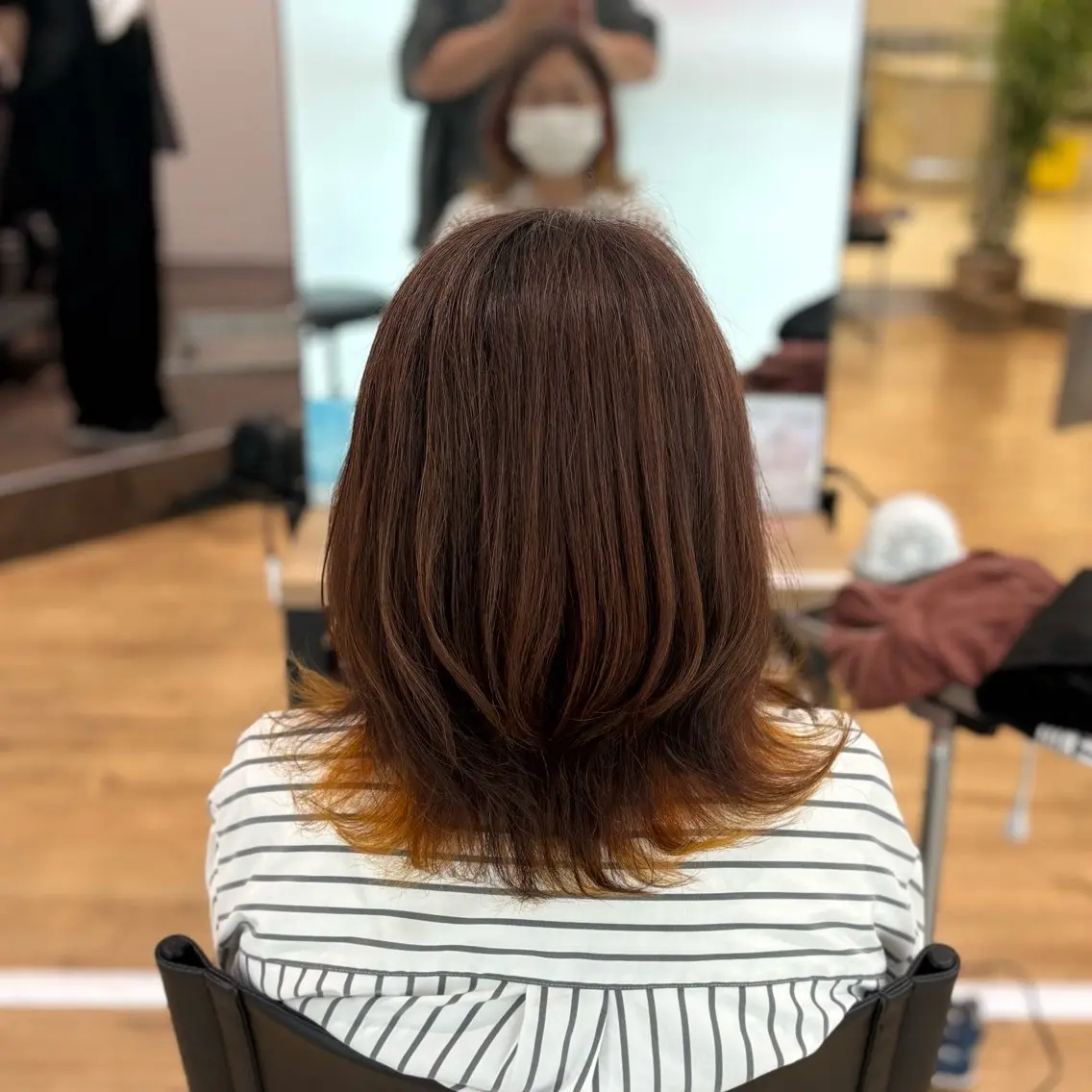 ミディアム カラー カット ヘアカラー 滝口 瑞季のヘアスタイル