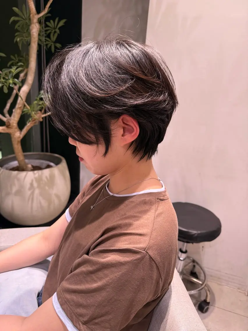 ショート くびれヘア ショートヘア カット 銀座/ハイレイヤー/ 艶髪カラー/田中颯士のヘアスタイル
