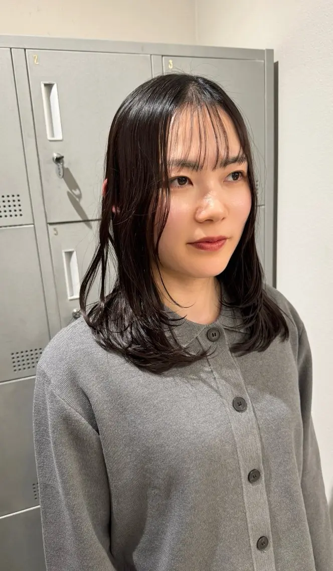 セミロング カット ヘアカラー 【天満1艶髪】潤艶/ 髪質改善🌹釣本竜哉のヘアスタイル
