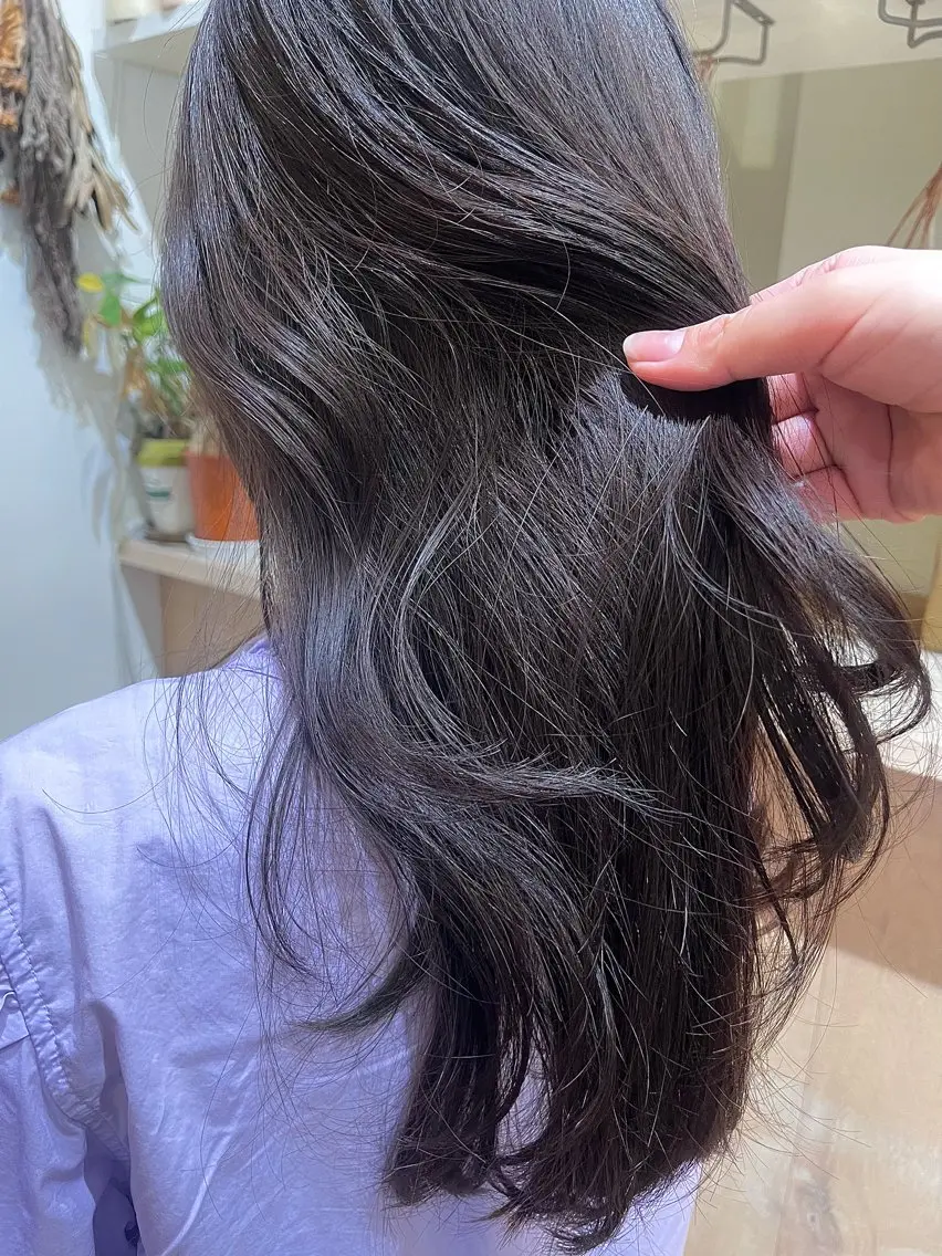 ロング アッシュ アッシュブラウン ヘアカラー 暖色カラー/ダブル カラー/名古屋/辻のヘアスタイル
