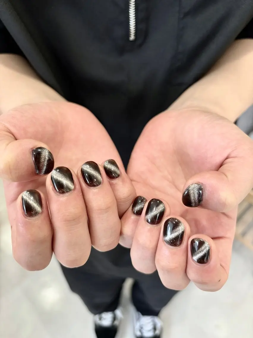 ネイル マグネットネイル ハンドネイル nail salon Soiréeのネイルデザイン