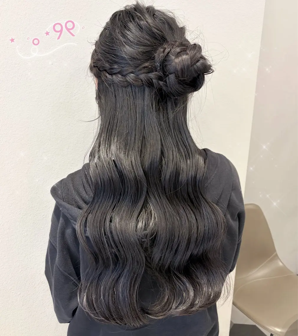 ヘアアレンジ ヘアセット 顔周り/ガーリー /ヘアメ/あつはのヘアスタイル