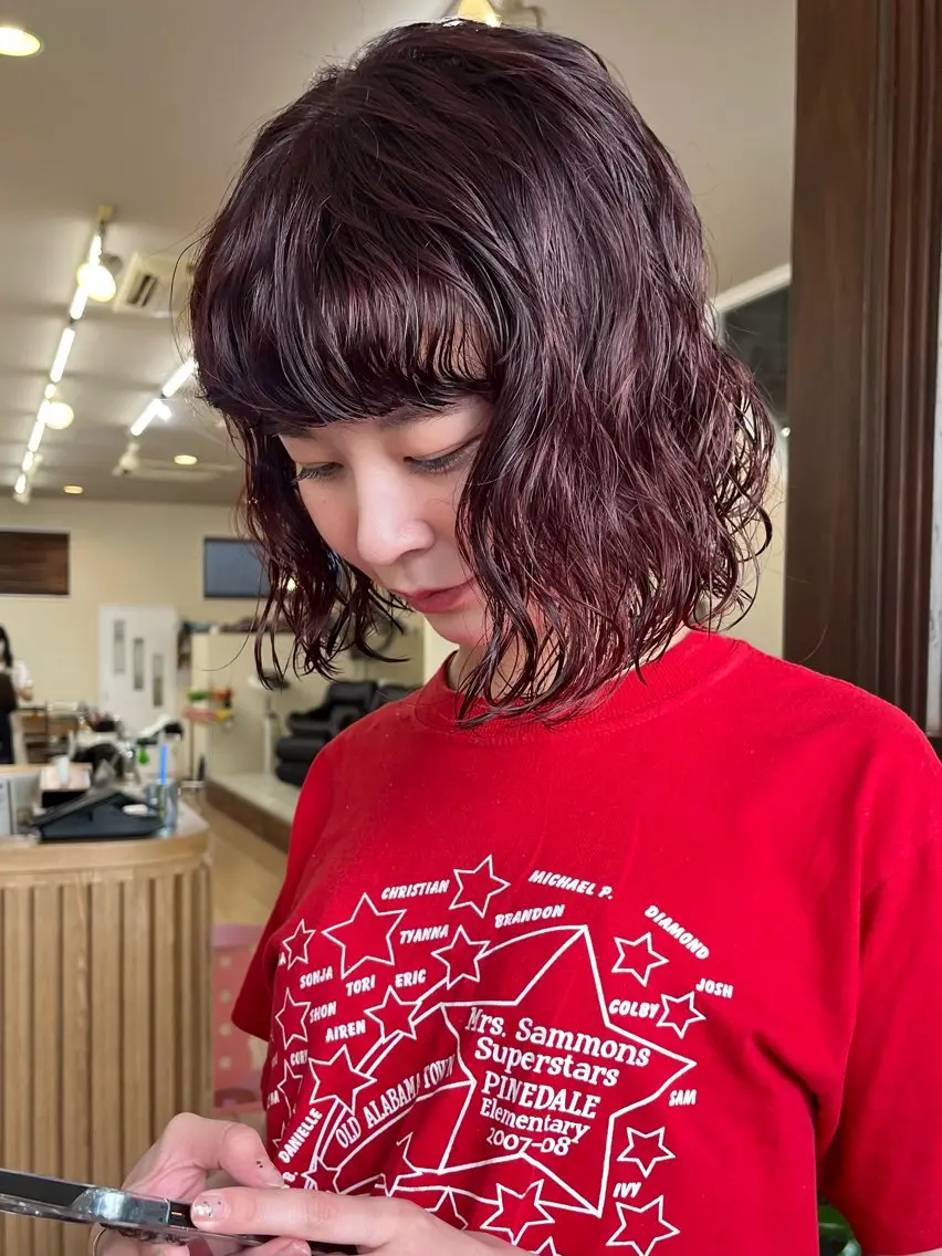 ミディアム カラー ヘアカラー Nidee 🎀 ayanoのヘアスタイル