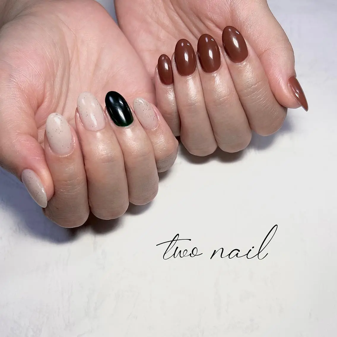 ネイル アートネイル フットネイル ハート ニュアンスネイル ホワイト ハンドネイル two nailのネイルデザイン