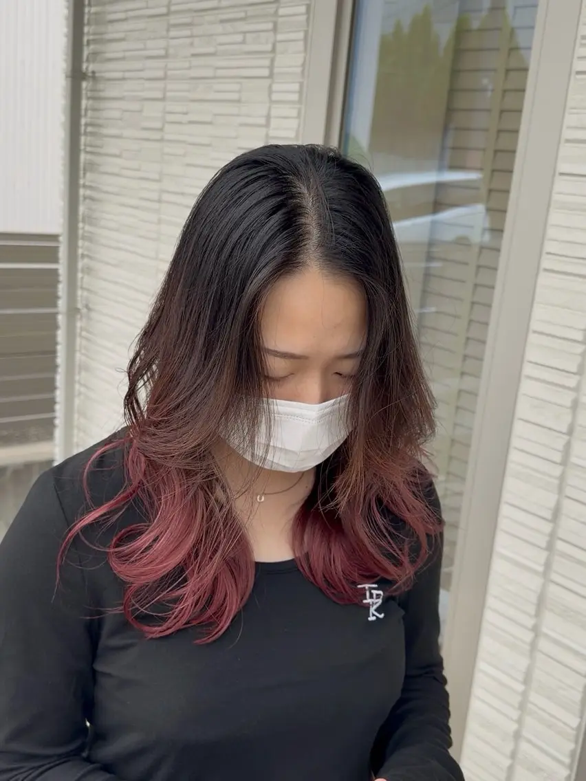 セミロング ヘアカラー トリートメント 橋本翔 ハイトーン/レイヤーのヘアスタイル