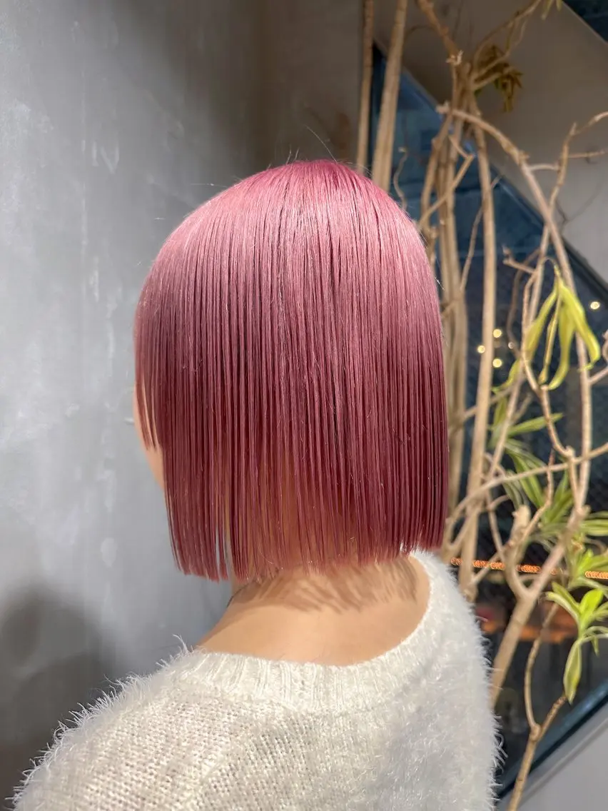 ショート カラー ブリーチ ピンクカラー 原宿パーソナルカラー 診断／hina✨🧚のヘアスタイル