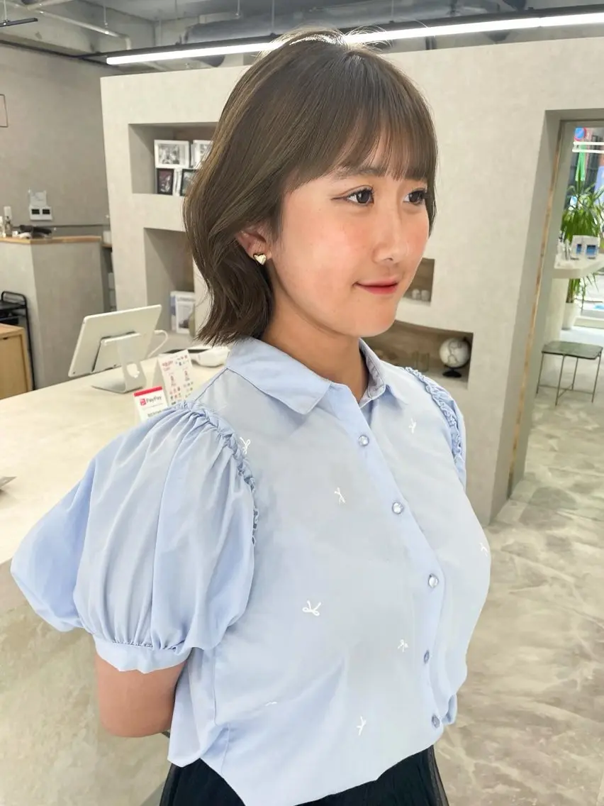 【🎀5月限定ブリーチ無し透明感カラー🎀】カット＋モテカラー💕の写真