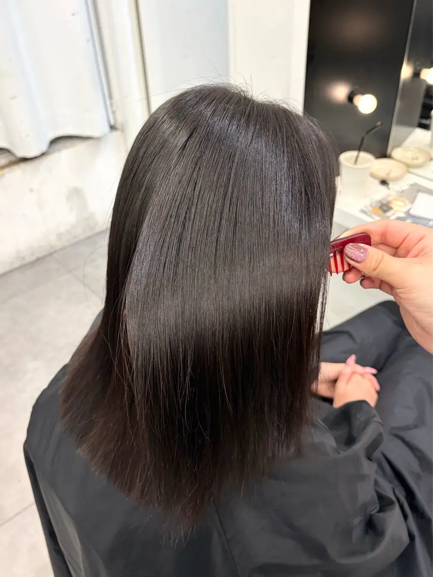 パーマ 縮毛矯正 トリートメント まいか/ カラーモデル様大募集のヘアスタイル