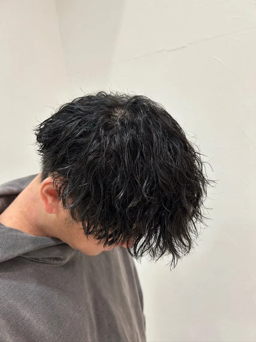 ショート パーマ ヘアアレンジ メンズ カット パーマ メンズカット/パーマ チバト　クウトのヘアスタイル