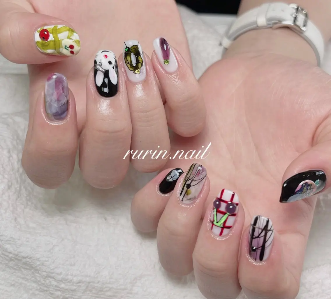 ネイル ハロウィン ルリン サロン💅のネイルデザイン