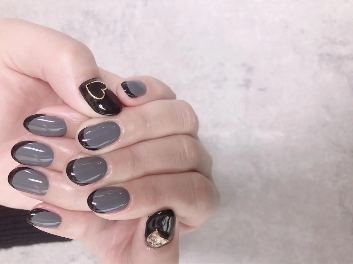 ネイル フレンチネイル ハート ハンドネイル ハンドケア FASTNAIL PLUS 新宿店のネイルデザイン