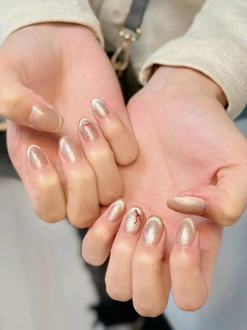 ネイル アートネイル オーロラネイル チークネイル フレンチネイル ガラスフレンチ 🎀🎀YooLi Nail Salonのネイルデザイン