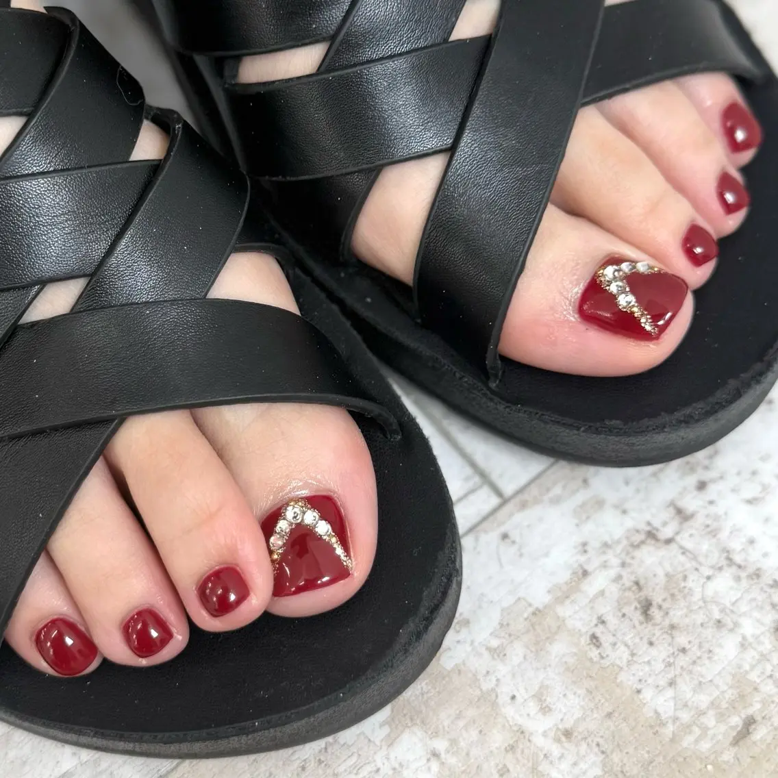 【オフあり🈶】フット🦶🏻ワンポイントアートコース️🩵/北浦和/パラジェル変更可◎の写真