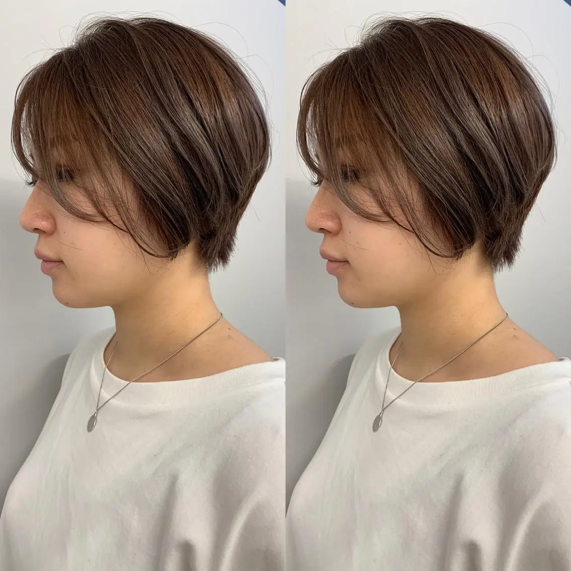 ショート カラー 透明感カラー/縮毛 矯正/YUKAのヘアスタイル