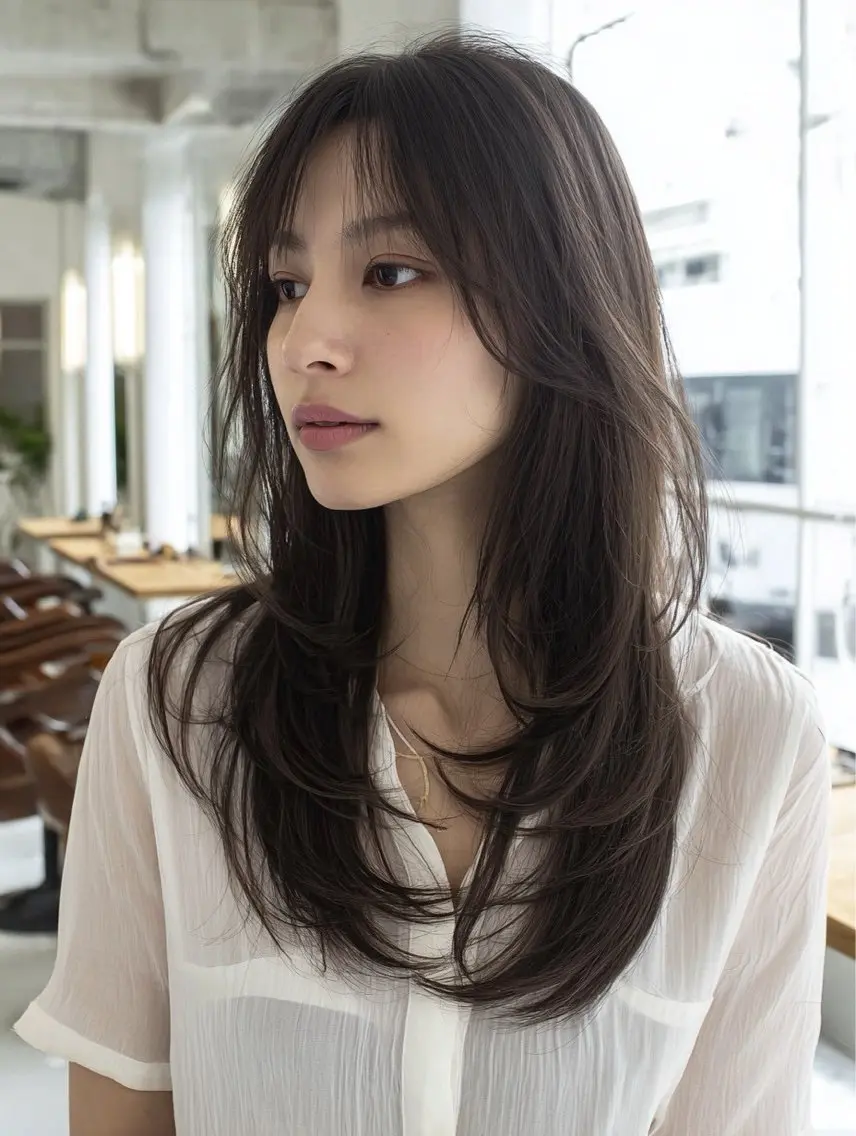 ロング カラー ヘアカラー 韓国×艶ハイトーンが かわいい✨️リオ🍒のヘアスタイル