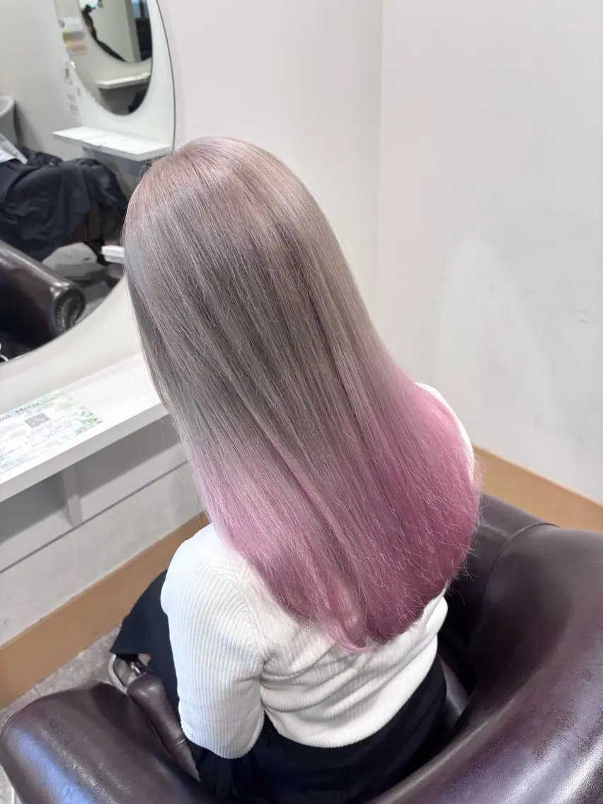 ロング カラー ヘアカラー トリートメント ヘッドスパ 【ハイトーン特化】 🦋森山陽向/大宮のヘアスタイル