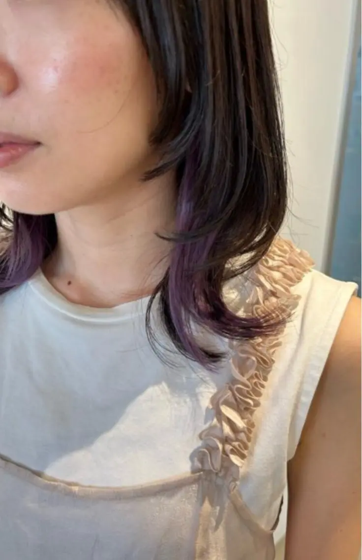 ミディアム 矢崎 明莉のヘアスタイル