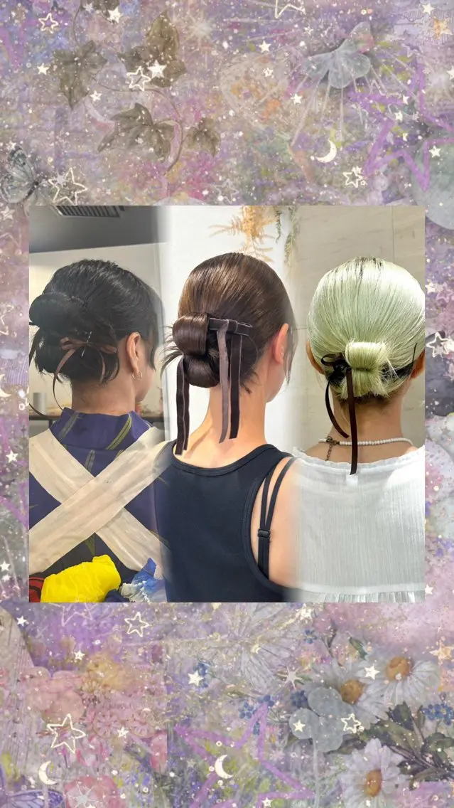 セミロング セミロングパーマ ヘアセット ゆるふわアレンジ/暖 色カラー/あさひのヘアスタイル