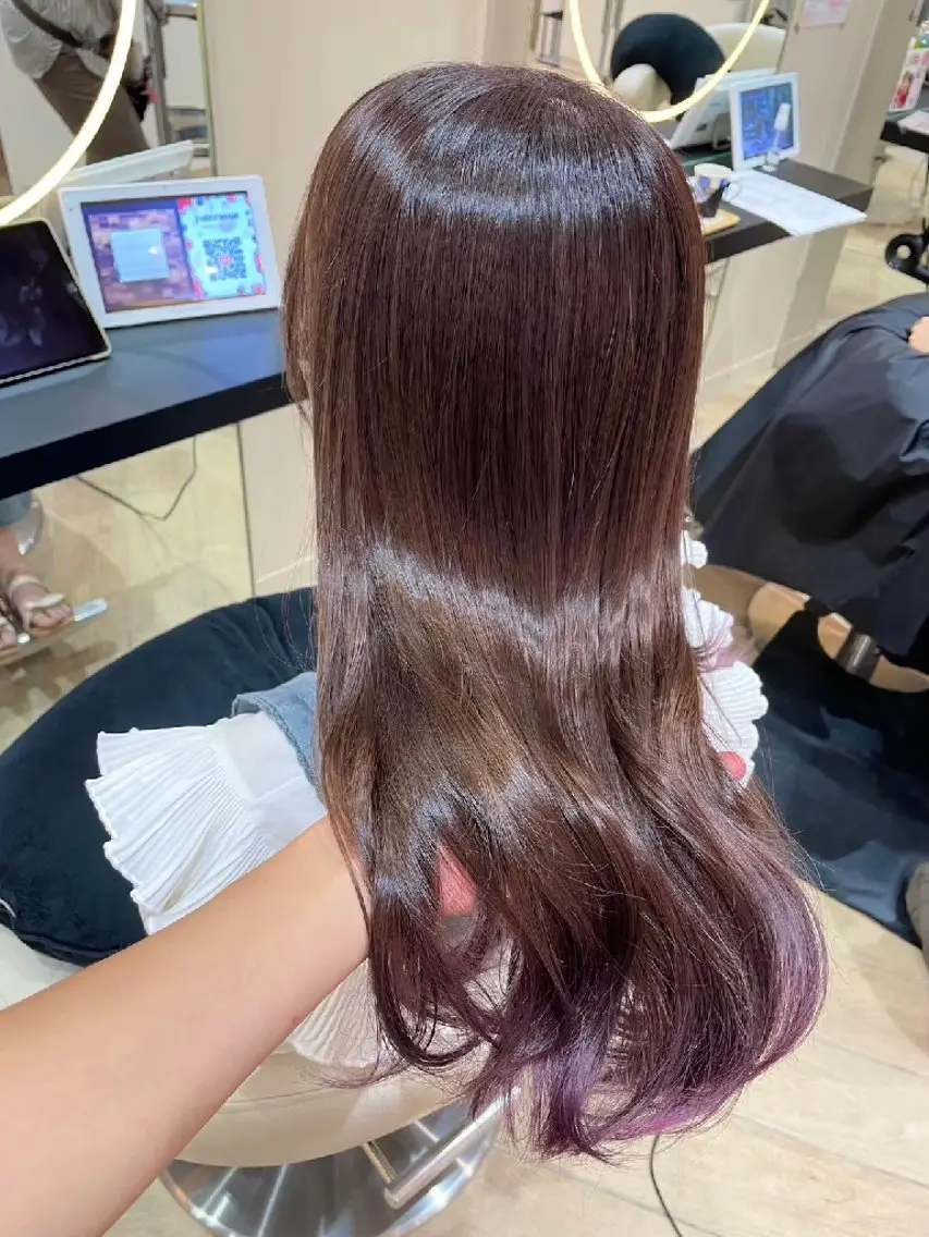 カラー 中谷 朱里のヘアスタイル