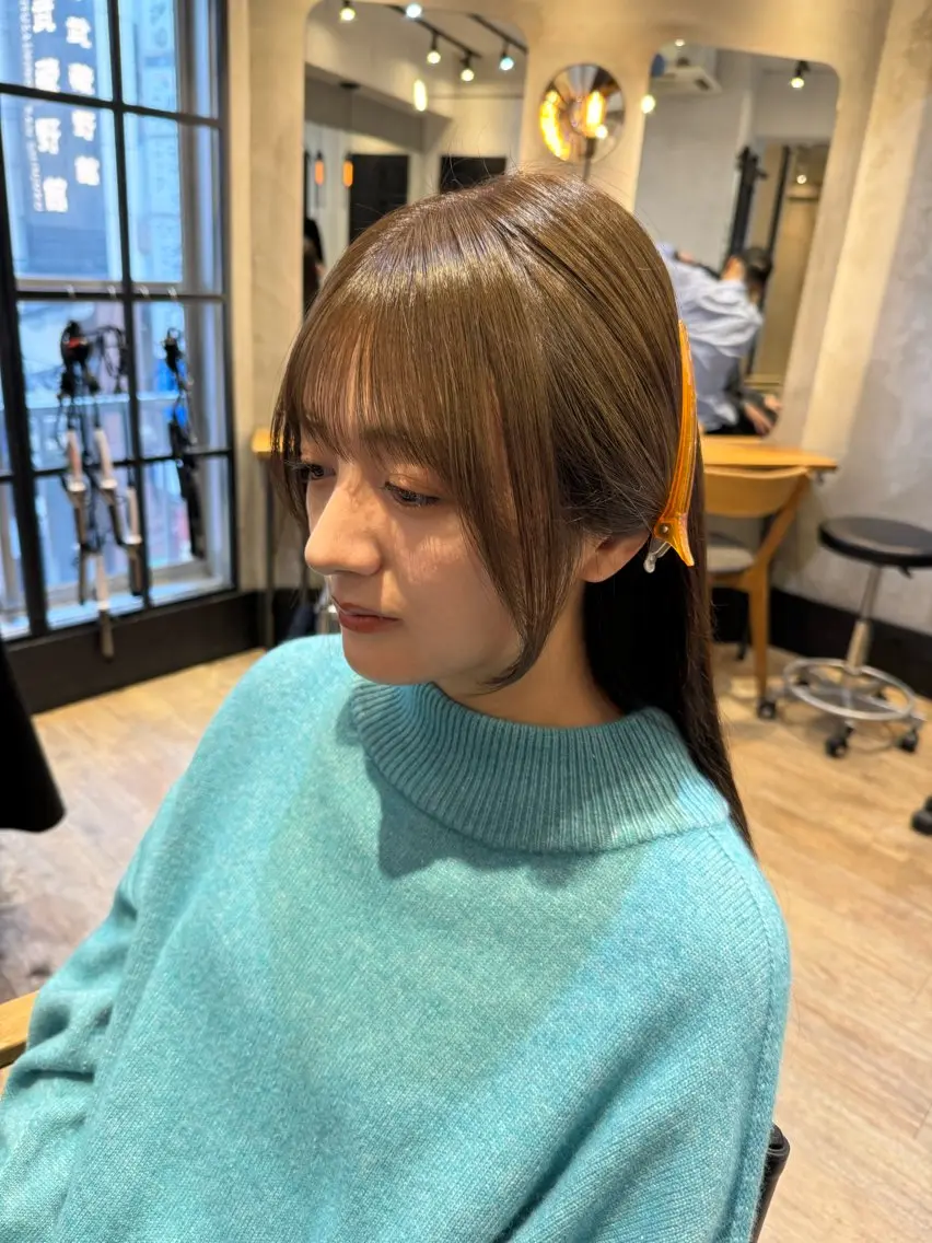 セミロング カット ヘアカラー トリートメント 新宿/顔周りカット +レイヤー=しずく♩のヘアスタイル