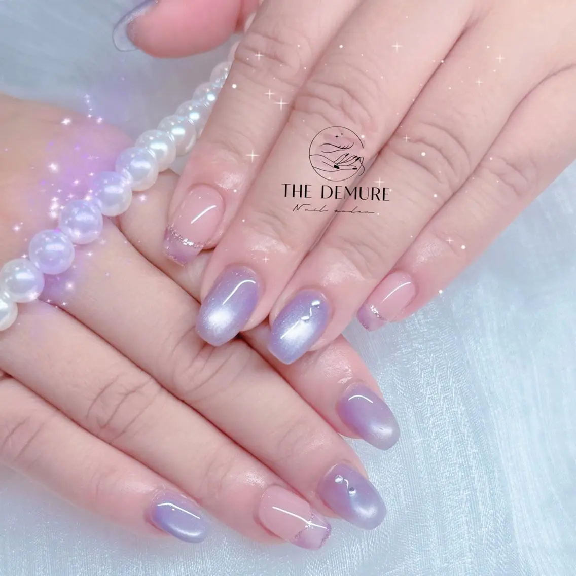 ネイル アートネイル フットネイル キラキラネイル 韓国ネイル ロングネイル ハンドネイル MOMO Nail 高田馬場店のネイルデザイン