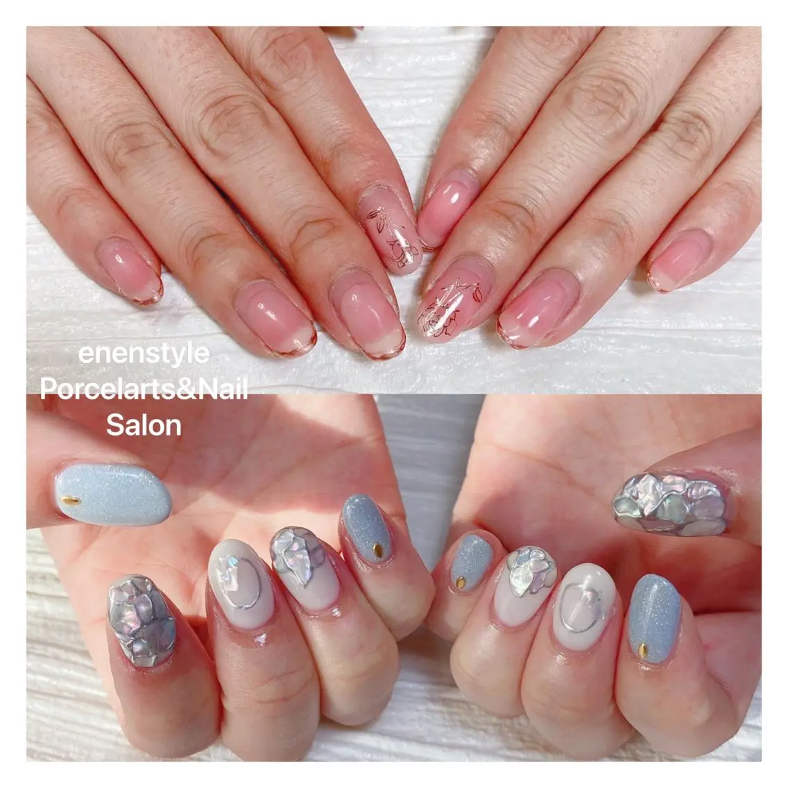ミディアム ネイル ハンドネイル 🐾enen style 🐾のネイルデザイン