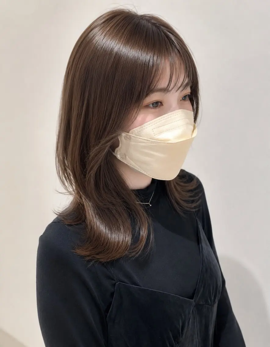 セミロング カラー ブラウンカラー ナチュラルブラウン ヘアカラー 〔LaNA〕 Nozomiのヘアスタイル