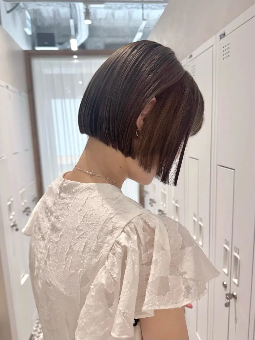 ショート ボブ カット ヘアカラー トリートメント 透明感カラー✴︎ SAYAKAのヘアスタイル