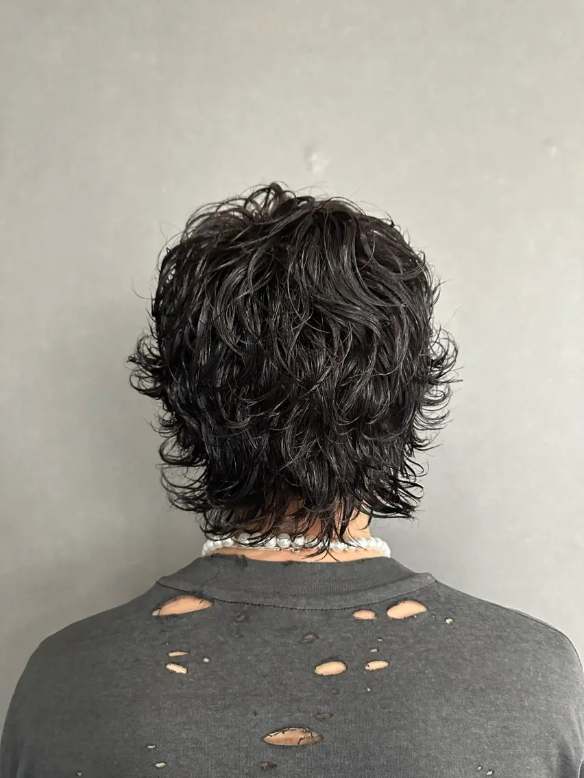ミディアム カット パーマ バレイヤージュ特化/ アキラのヘアスタイル