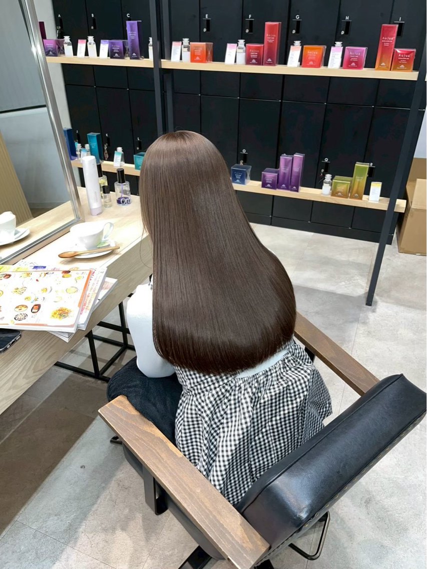 ロング カラー ベージュカラー ブラウンカラー ブラウンベージュ 艶カラー/暖色カラー ♡nami♡のヘアスタイル