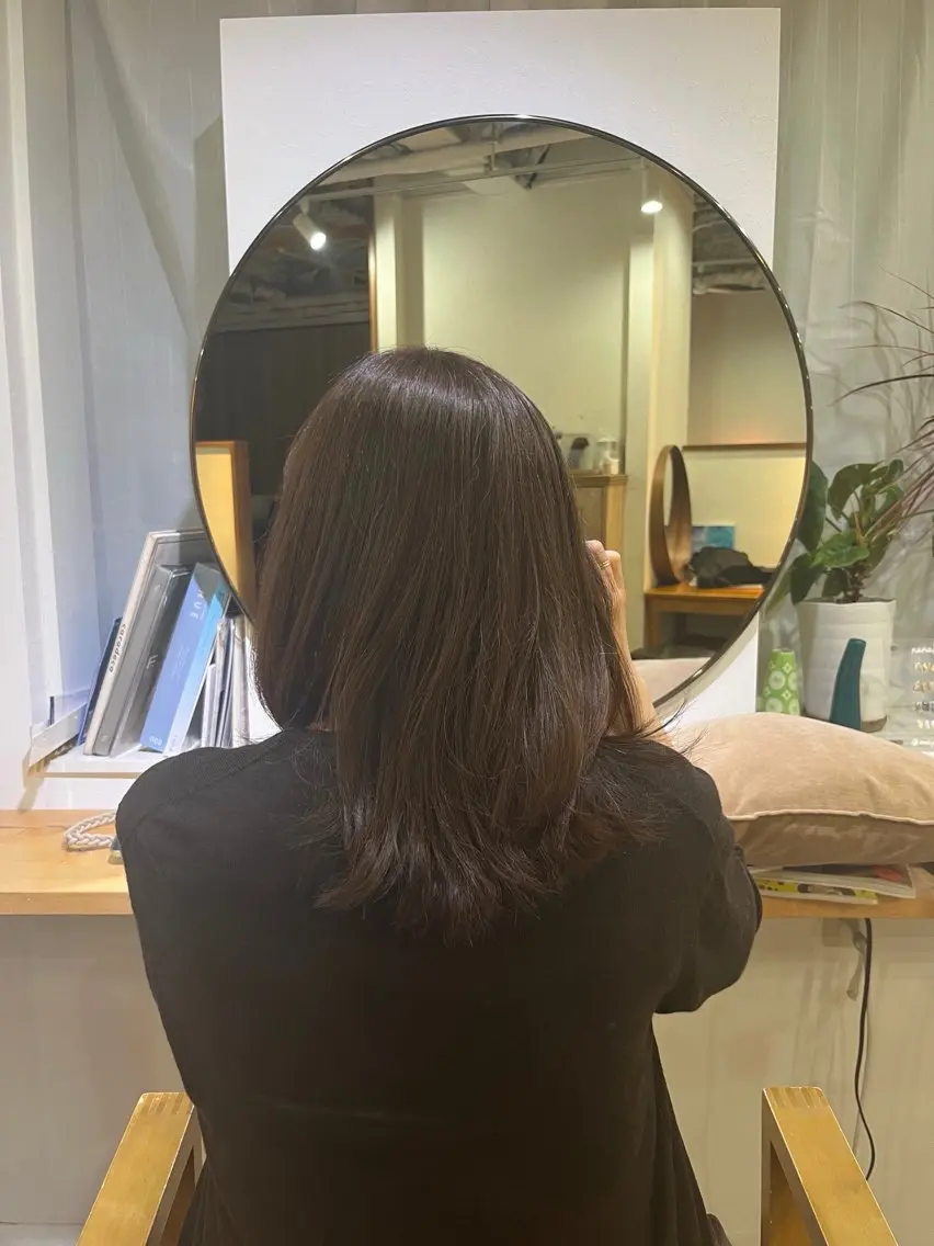 ショート カラー ブラウンカラー チョコレートブラウン 透明感カラー トリートメント ヘアカラー トリートメント 透明感ベージュ/ オリーブ/Miu🪽のヘアスタイル
