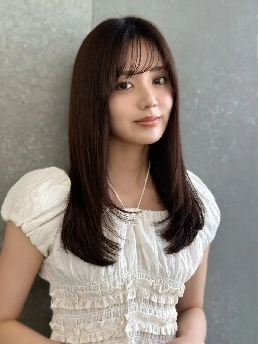 ロング 縮毛矯正 艶カラー✨️縮毛矯正 ☁みさ🫧🤍のヘアスタイル