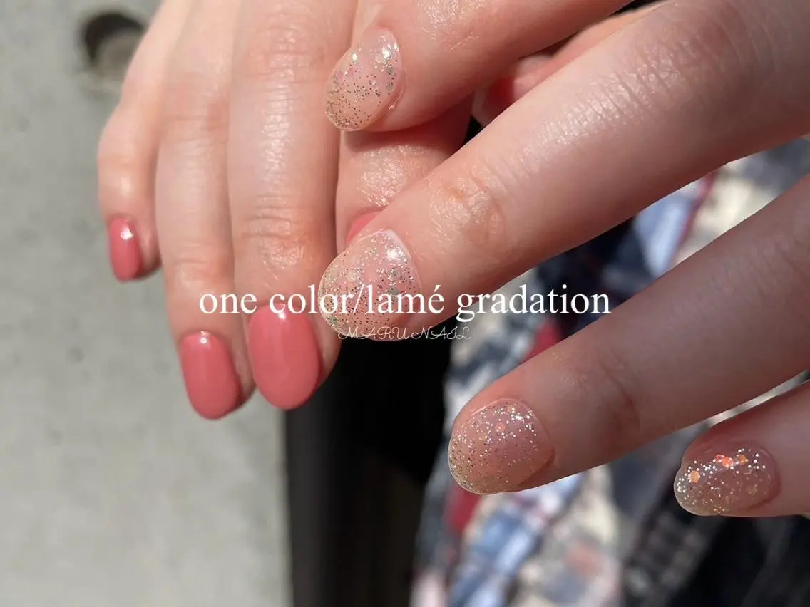 ネイル ワンカラーネイル シンプルネイル MARU NAIL Momokaのネイルデザイン