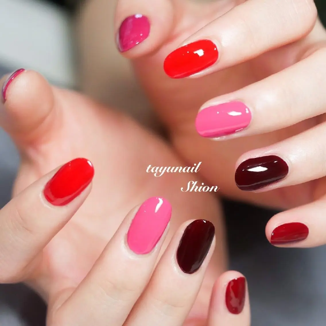 ネイル ブルー ジェルネイル パラジェル 春ネイル ネイルサロン 【たゆnail】のネイルデザイン